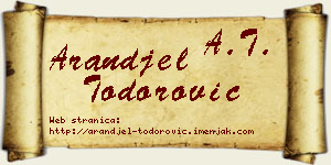 Aranđel Todorović vizit kartica